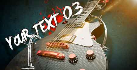 Rock Guitar Text Opener 3735860 After Effects Template