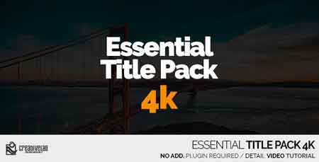 Essential Title Pack 4K 20549269 After Effects Template