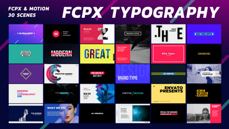FCPX Typography PRO 22560480 Motion Templates