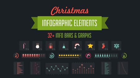 Videohive 32 Christmas Infographic Elements 9753582