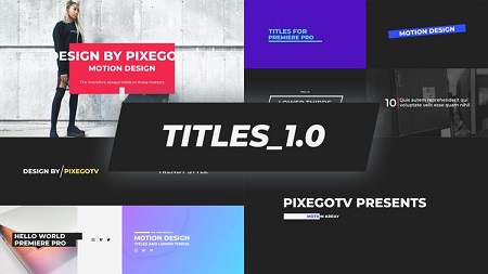 The Titles Typography Pack Premiere Pro Templates 125281