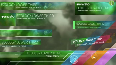 Videohive Ecological Lower Thirds 14996694 After Effects Template