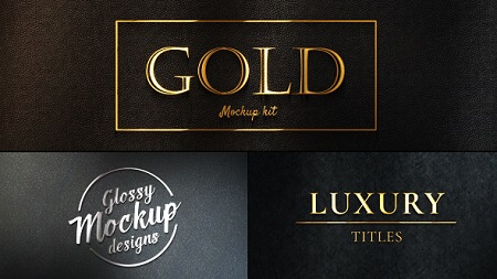 Gold Mockup Kit Glossy Logo Titles 20543730 After Effects Template