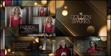 Videohive Golden Sparks 7940099 After Effects Template