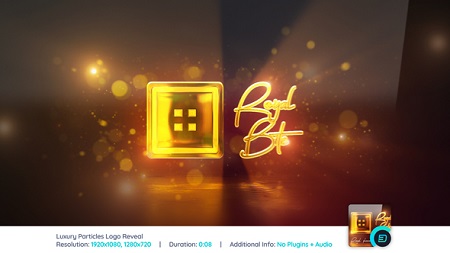 Videohive Luxury Particles & Reflection Logo Reveal 22308246 After Effects Template