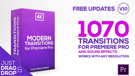 Videohive Modern Transitions For Premiere PRO V10 21922312 Template
