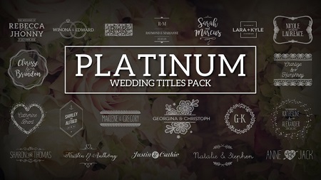 Videohive Platinum Wedding Titles Pack 17285978 After Effects Template