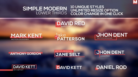 Simple Modern Lower Thirds 12420012 After Effects Template Download