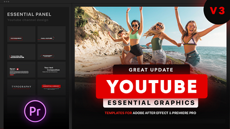 Videohive Youtube Essential Library MOGRT Premiere V3.2 21655955