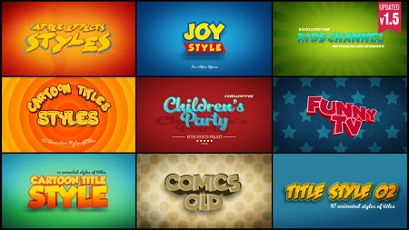 Cartoon Titles Styles 22584347 After Effects Template Download Videohive