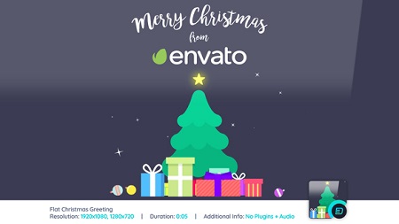 Flat Christmas Greeting 22870396 After Effects Template Download