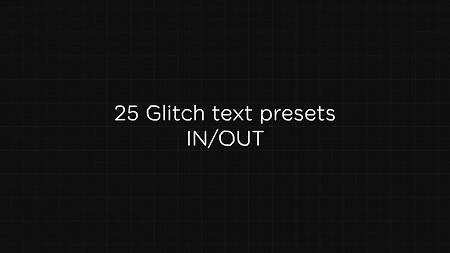 MotionArray 25 Glitch Text Presets V2.0 After Effects Presets 58529