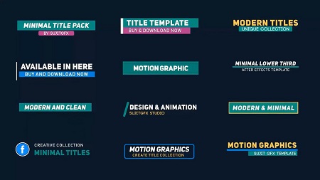 after effects minimal title templates free download