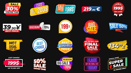 Animated Labels Prices 22804806 After Effects Templates Download