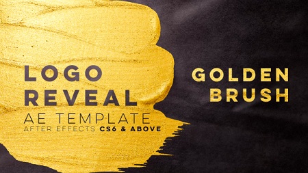 Golden Brush Logo Reveal 21401054 After Effects Templates Download