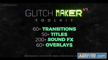 GlitchMaker Toolkit 350+ Elements 66116 After Effects Projects