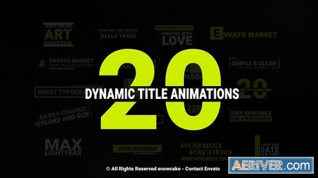 Dynamic Titles 22889048 After Effects Project Download Videohive