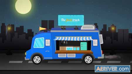 Videohive Food Truck Logo Reveal 23821816 Free