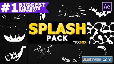 Videohive Liquid Splash Elements After Effects 23723145 Free