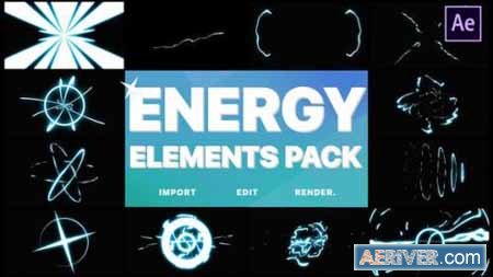 Videohive Cartoon Energy Elements Pack After Effects 25028854 Free