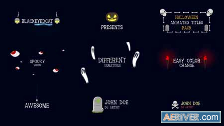 Videohive Halloween Titles Animation Pack 20826696 Free