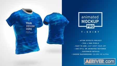 Download Videohive Animated Mockup PRO- 360 Animated T-shirt Mockup Template 30892735 Free