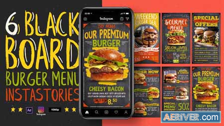 Videohive Blackboard Burger Menu Instagram Stories 31135966 Free