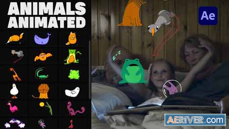 Videohive Animals Animated Stickers Pack - After Effects 33730526 Free