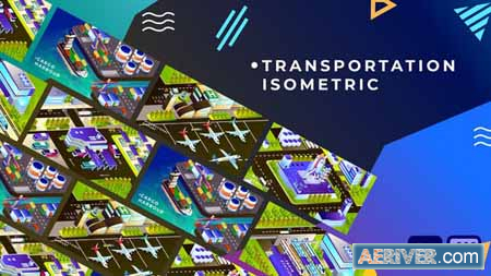 Videohive Transportation Isometric Animation - After Effects 34349242 Free