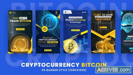 Videohive Cryptocurrency Bitcoin Stories Pack 35333713 Free