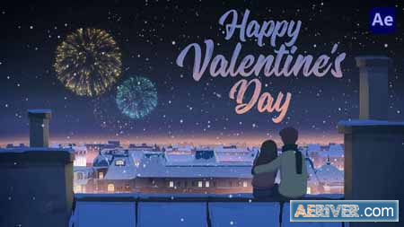 Videohive Happy Valentines Day Card Animation [After Effects] 35608209 Free