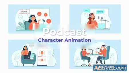 Videohive Pod Cast Explainer And Animation Scene Pack 36861972 Free