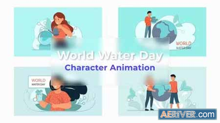 Videohive World Water Day Scene Animation Pack 36707931 Free