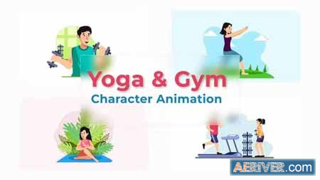 Videohive Yoga And Gym Character Animation Scene Pack 36866615 Free