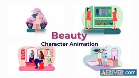 Videohive Beauty Character Animation Scene Pack 37163663 Free