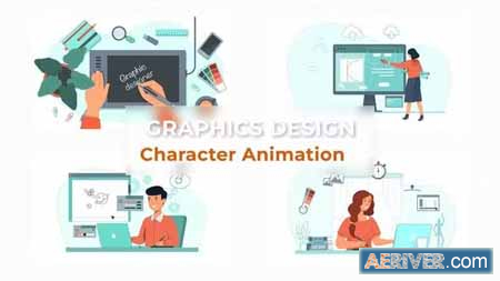 Videohive Graphic Designer Character Animation Scene Pack 37070693 Free