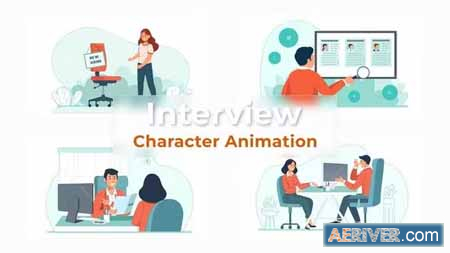 Videohive Job Interview Character Animation Scene Pack 37070227 Free