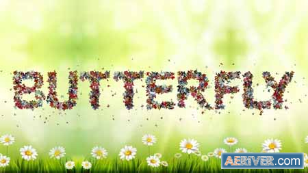 Videohive Colored Butterfly Animated Typeface 37507229 Free