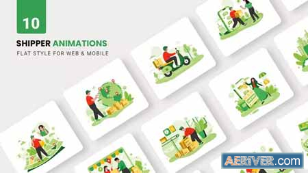 Videohive Shipper Packing Animations – Flat Concept 37761565 Free