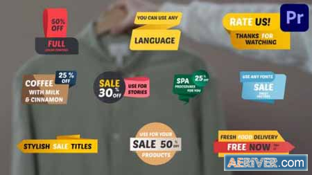 Videohive Stylish Sale Titles for Premiere Pro 38004946 Free