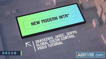 Videohive Urban Opener- Concrete Architecture Video Mockup Busness LED Display City Industrial Real Estate IOS 37868583 Free