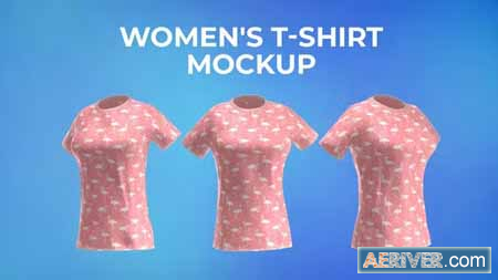 Videohive Woman T-Shirt Mockup Template Animated Mockup PRO 37595552 Free
