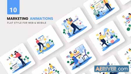 Videohive Business Maketing Animations – Flat Concept 38247074 Free