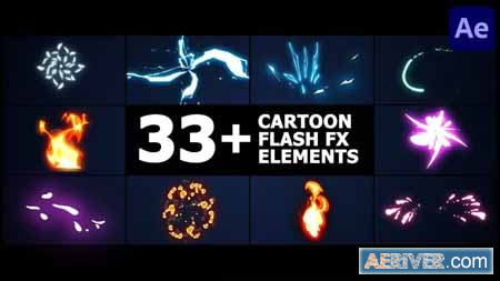 Videohive Cartoon Flash FX Elements Pack for After Effects 38088333 Free