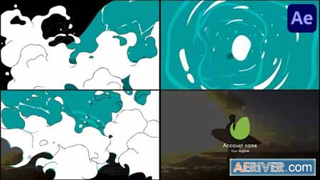 Videohive Cartoon Wave Logo for After Effects 38554920 Free