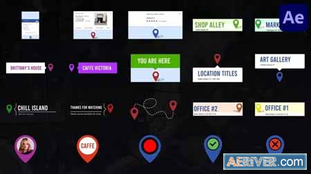 Videohive Location Pin Titles for After Effects 38543855 Free