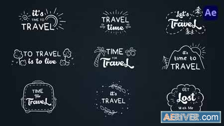 Videohive Travel cartoon text logo animations [After Effects] 38693123 Free