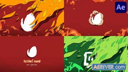 Videohive Cartoon Fire Logo Opener for After Effects 39175908 Free