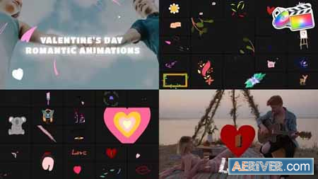 Videohive Valentine’s Day Romantic Animations for FCPX 43805616 Free