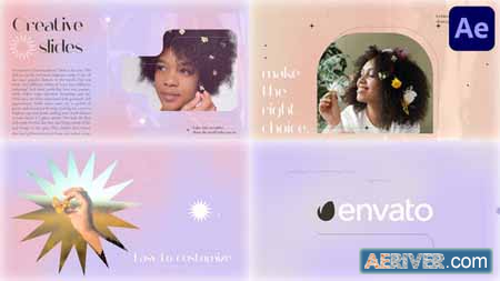 Videohive Holographic Pastel Slides for After Effects 48751647